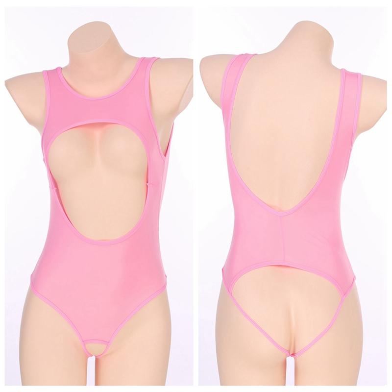 Dámské Micro Bikini Monokiny Plavky Vysoký střih Rozkrokové punčochové kalhoty Tanga Trikot Catsuit Teddy Body Body Spodní prádlo Noční klub Oblečení