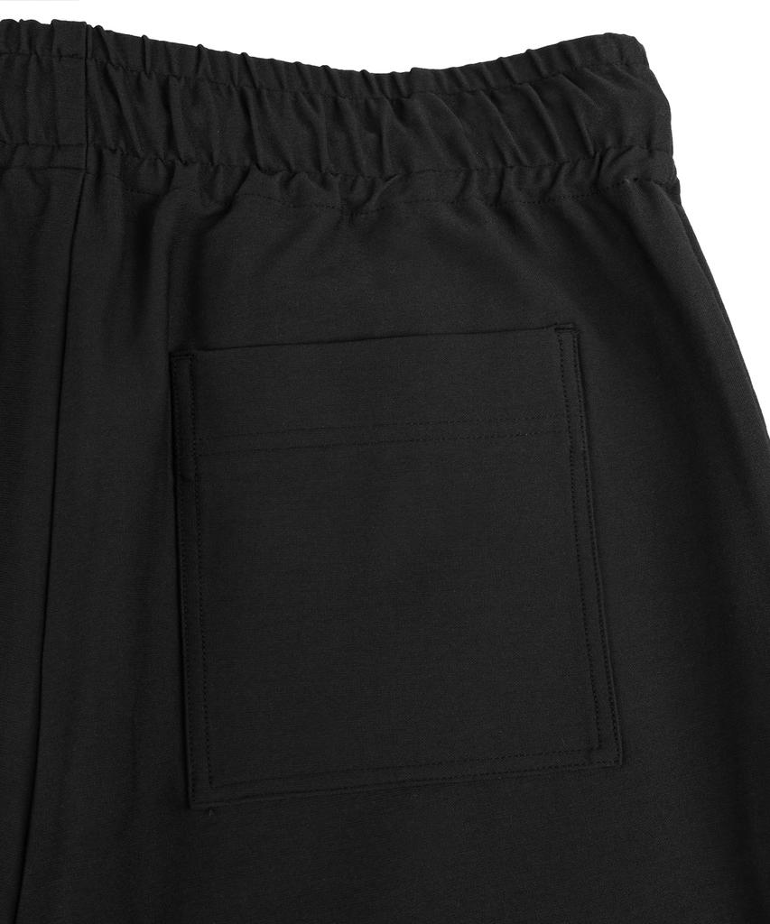 Nodeuyuumeon R/N Spandex Relaxed Elastic Waist Slacks [Black]
