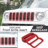 Front Grill Grille Erts Mesh Grill Guard Cover Trim for Jeep Renegade 2015+
