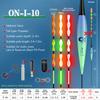 ONLYOU Spiral Tail Eye-catching Induction Electronic Fish Float Luminous Intelligent Float Outdoor Lake Reservoir Pond Ice Fishing Float 2/4pcs/set