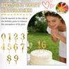 Numbered Aluminum Birthday Cake Candle Holder Set