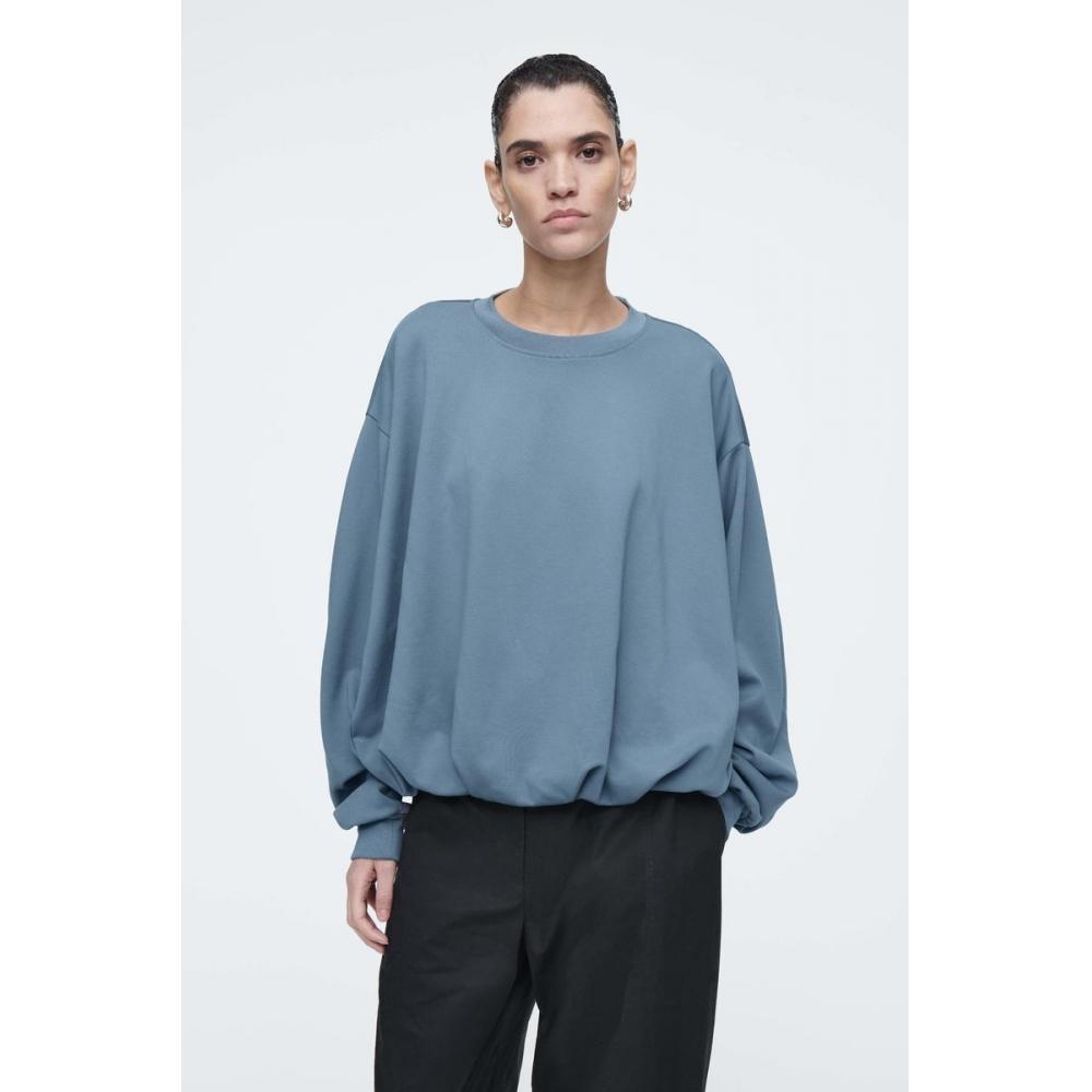 

Cos Japan Bubble Hem Sweatshirt blue/S