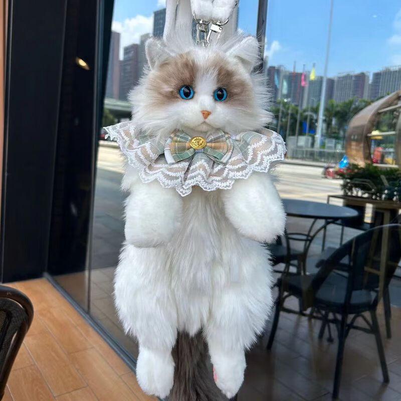 

Cute Ragdoll Cat Plush Backpack One Size