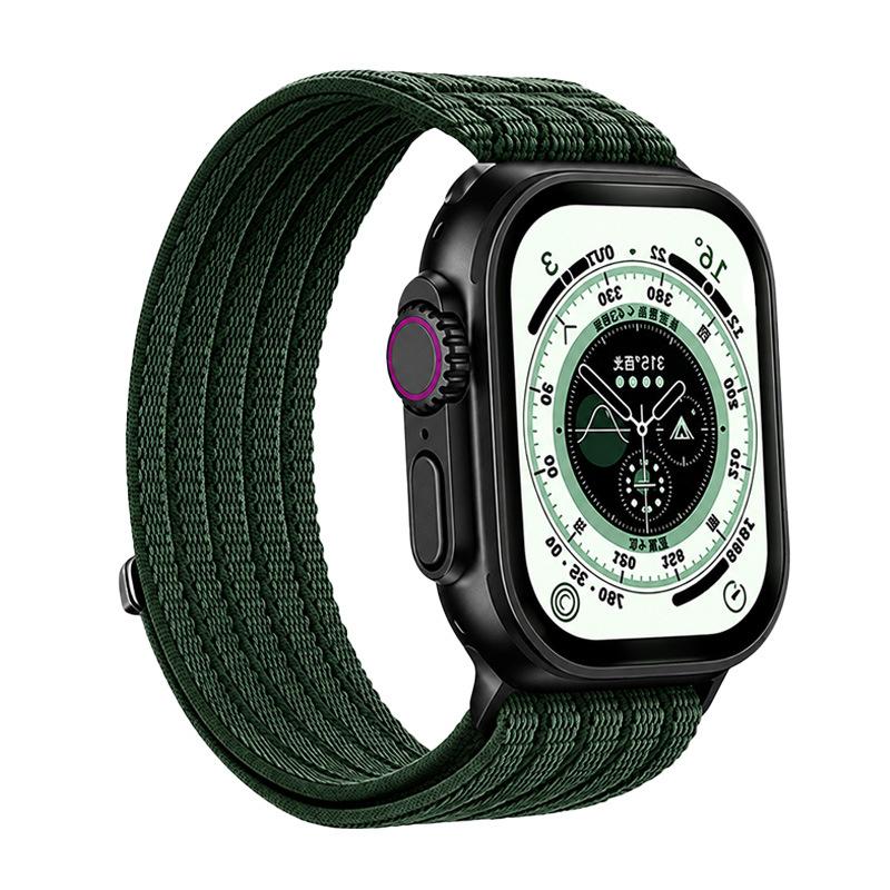 Premium Nylon Braided Hook & Loop Strap, Cloud Soft Breathable Watch Band for Apple iWatch Series 1-11