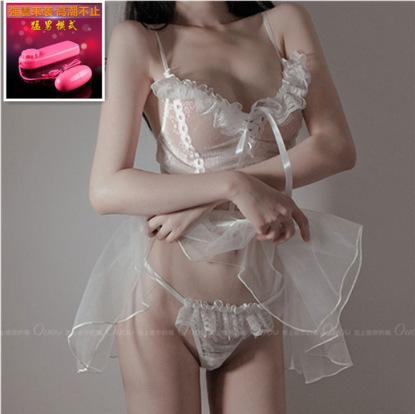 Sexy lingerie pajamas sexy ladies couple uniform seduction pure open suit black lingerie