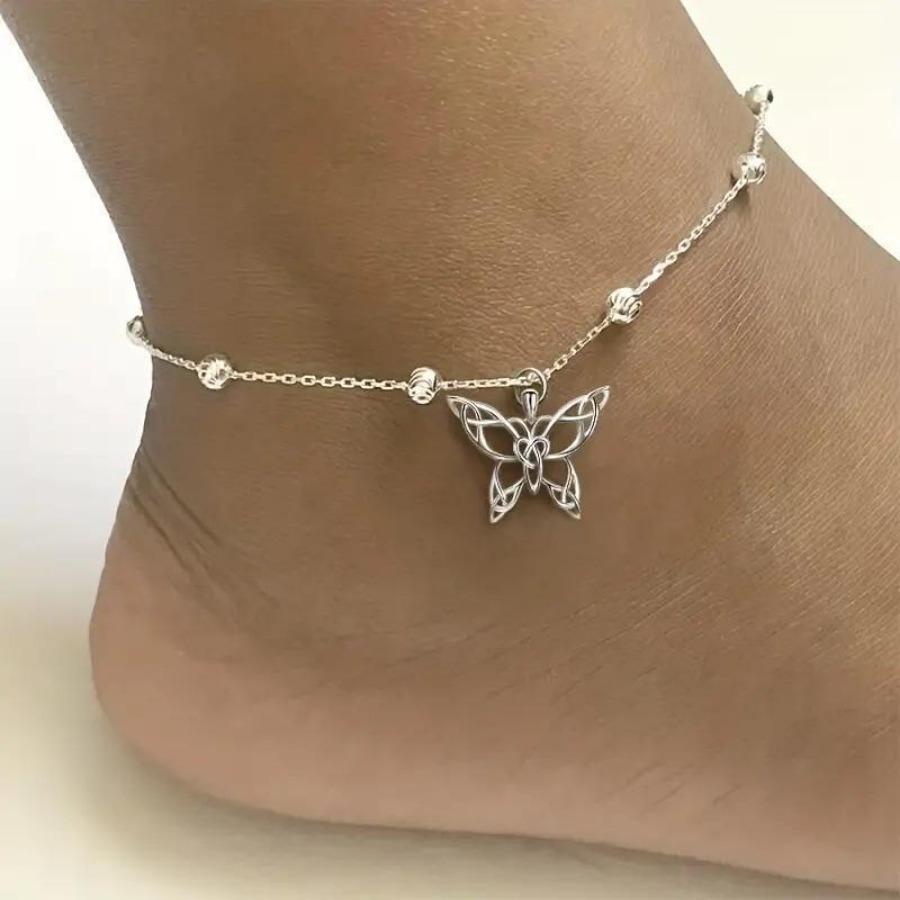 1 Vintage Bohemian Hollow Dragonfly Anklet Insect Jewelry Women's Foot Jewelry Gift for Women's Birthday Party Anniversary