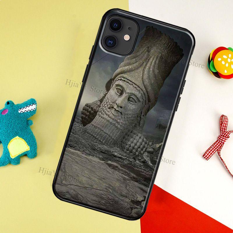 Lamassu Assyrian Mesopotamian Fall Für iPhone 13 11 14 Pro Max 12 mini 6S 7 8 Plus X XR XS Max SE 2020 Weiche TPU Coque