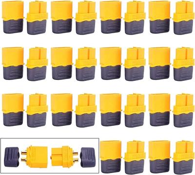 15PCS XT60 / XT60H Male and Female Connector Set with Housing Cover | For LiPo Batteries and FPV Drones | Yellow Color