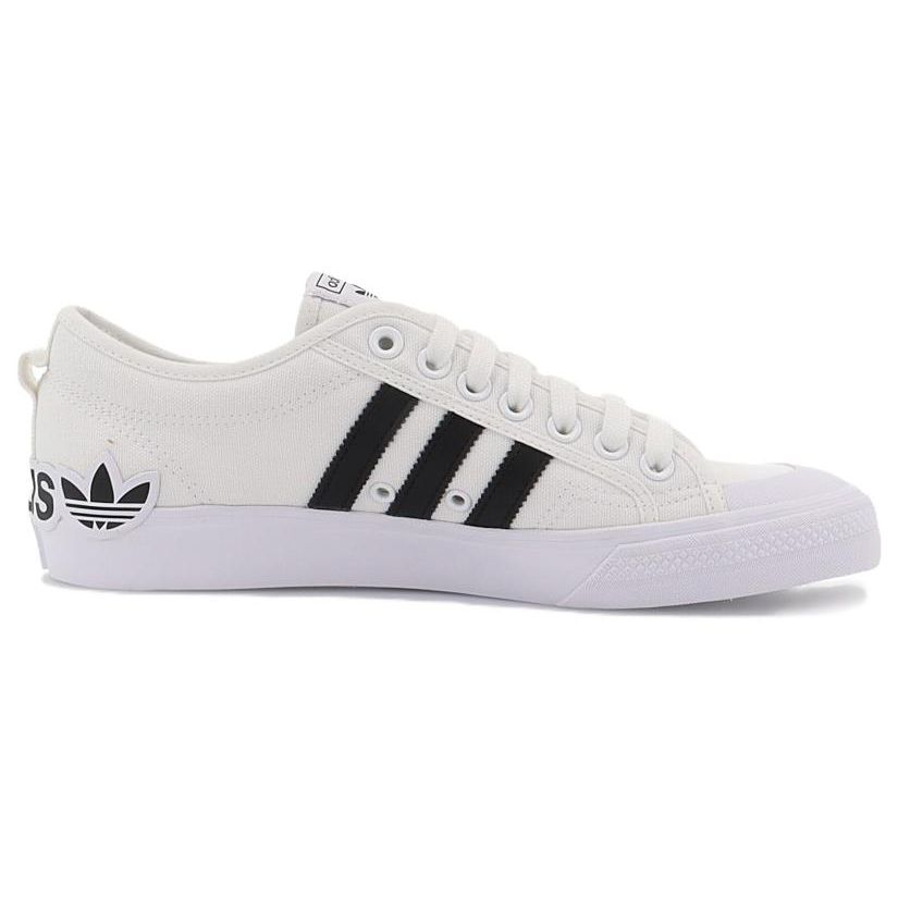Adidas Originals Nizza Retro Casual Shock Absorbing Durable Low-Top Skate Shoes Unisex Sneakers Black White FY7107