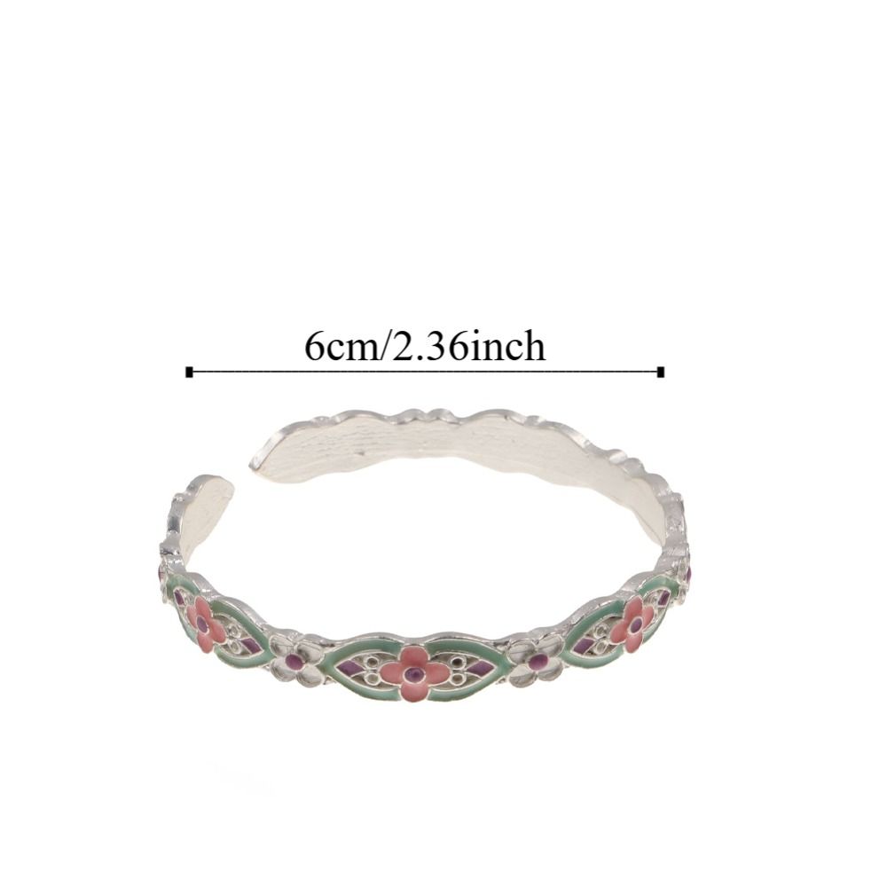 Traditional Chinese Bracelets Classic Open Hand Bracelet Elegant Flower Bangle  Party