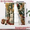 2D Flat Printing  JIT 2pcs   Curtains (Without Rod) Festive Feline Forest Modern Curtain Fabric Yarn Curtains Decorations