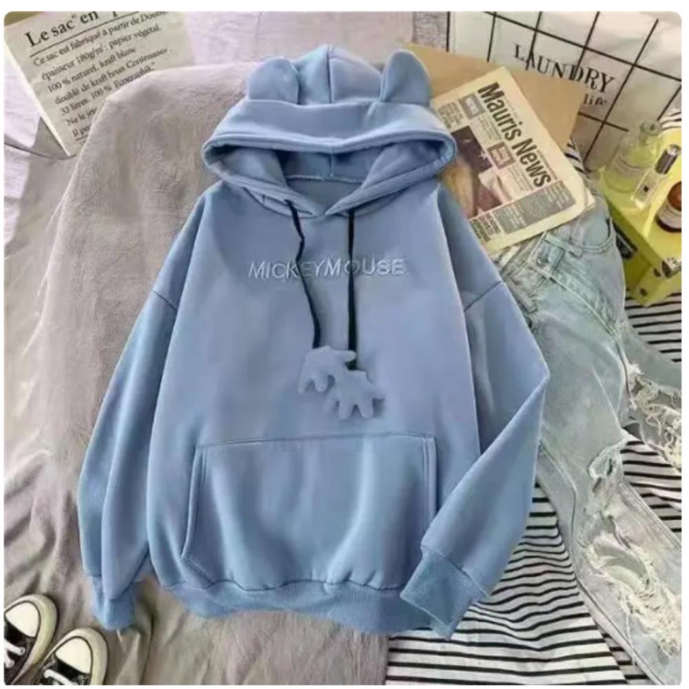 

Милая студенческая толстовка из бархата на осень-зиму, свободный пуловер с принтом букв, толстовка с капюшоном для женщин M