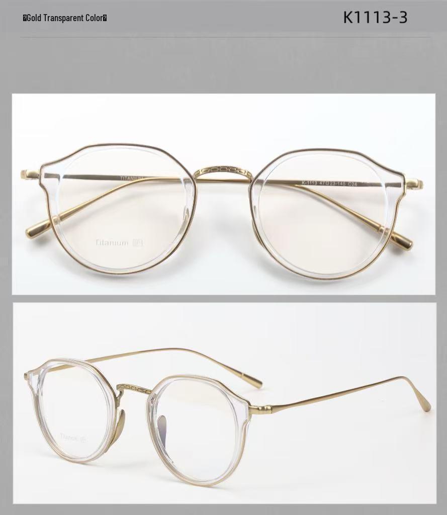 Unisex japanisch-inspirierte Titan-Schildpatt-Brille mit photochromem unregelmäßigem Leopardenmuster-Rahmen