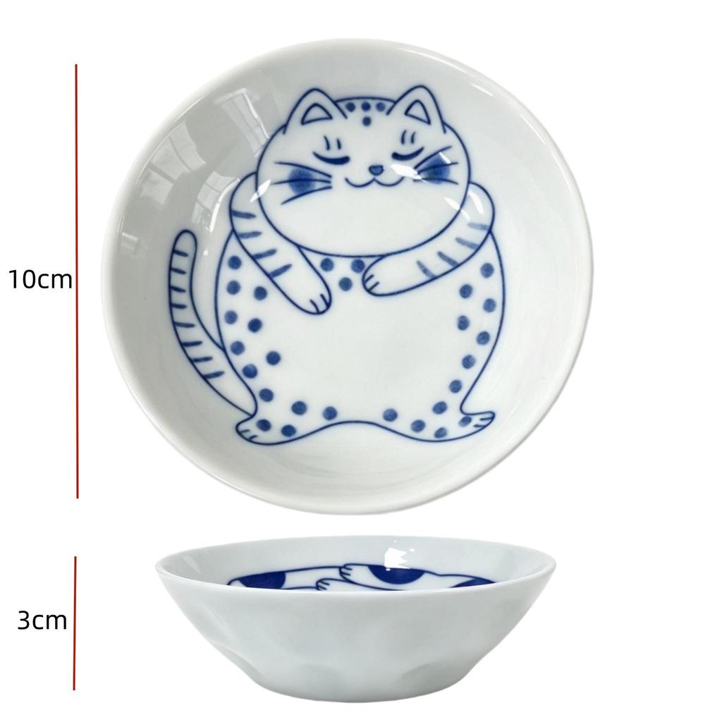 Katten Tekening Keramische Snack Schaal - Schattig Azijn & Kruiden Bord voor Thuis