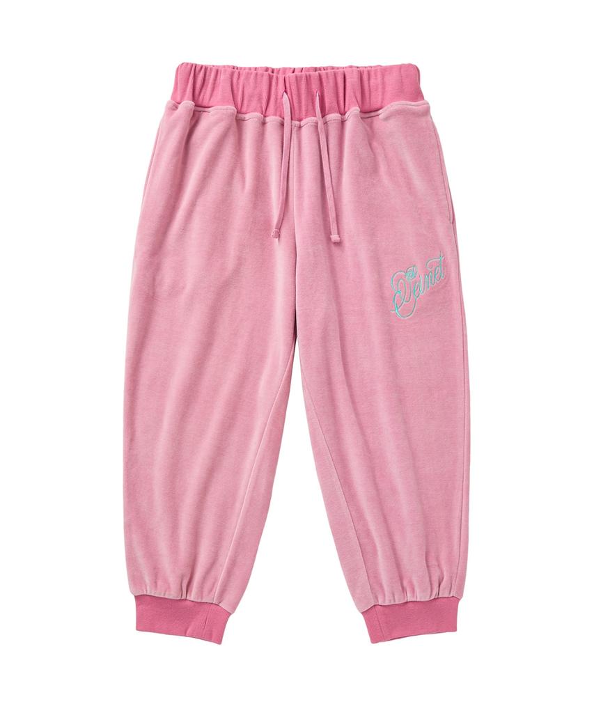 DEINET Rose Typo Capri Jogger Pants In Pink
