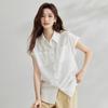 Women's Elegant Flutter Sleeve Short-Sleeve Blouse