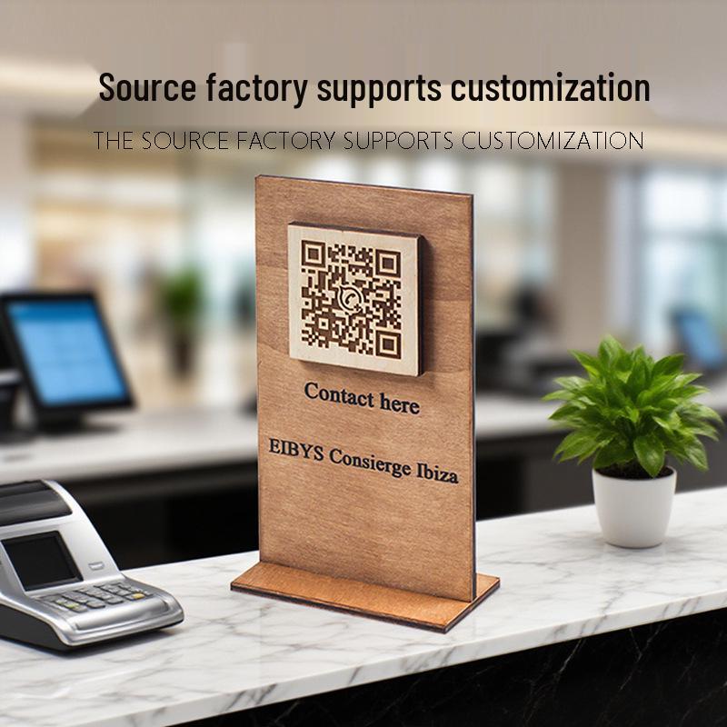 

Custom Alipay Merchant QR Payment Display Stand for Cashier Counters 18x10x5cm