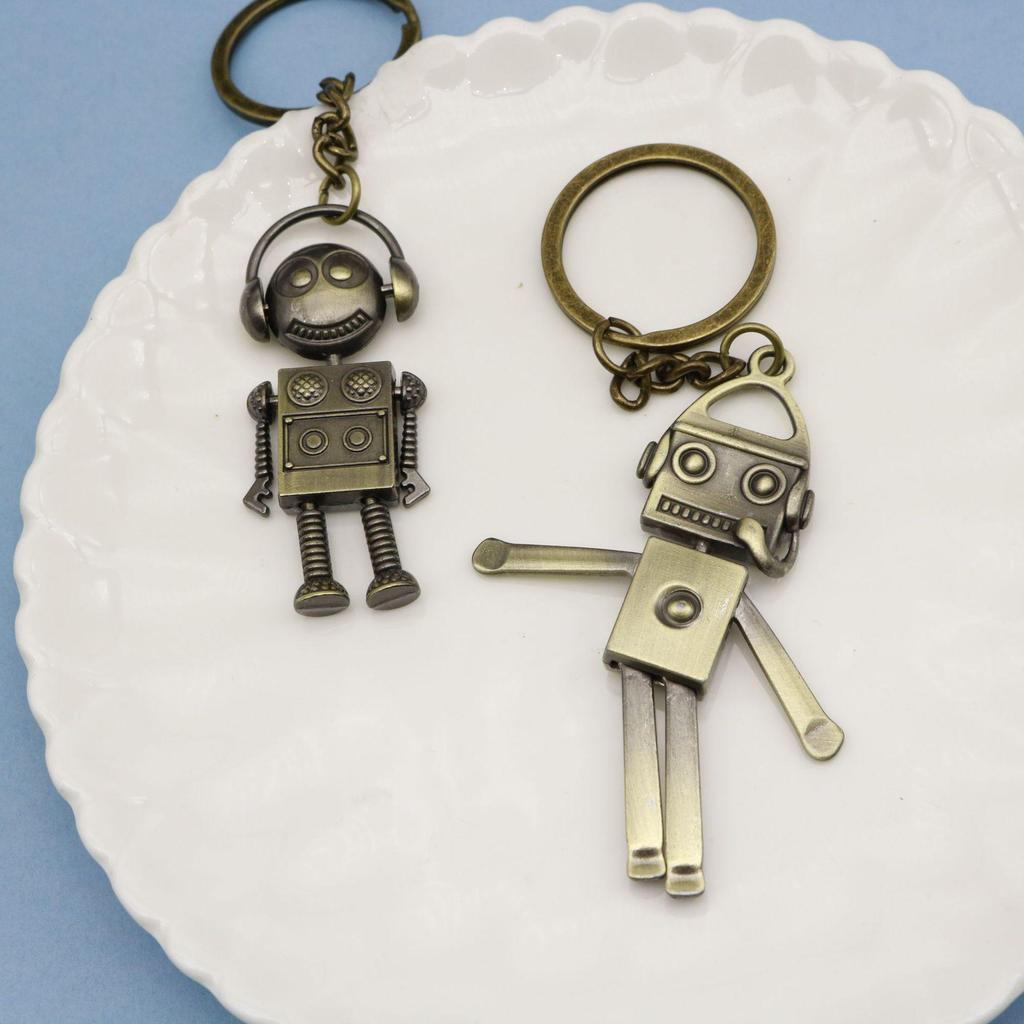 Vintage Musician Bronze Keychain Hip Hop Metal Pendant