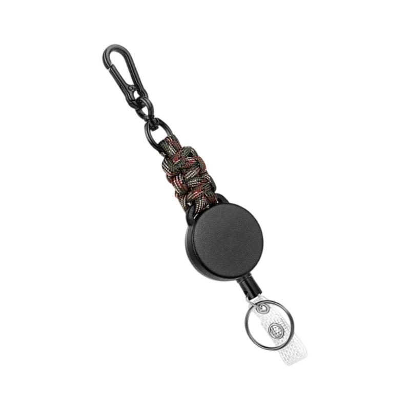 Carabiner Badge Reels Retractable Keychain ID Badge Holder Easy To Use for Office School and Outdoor Activities