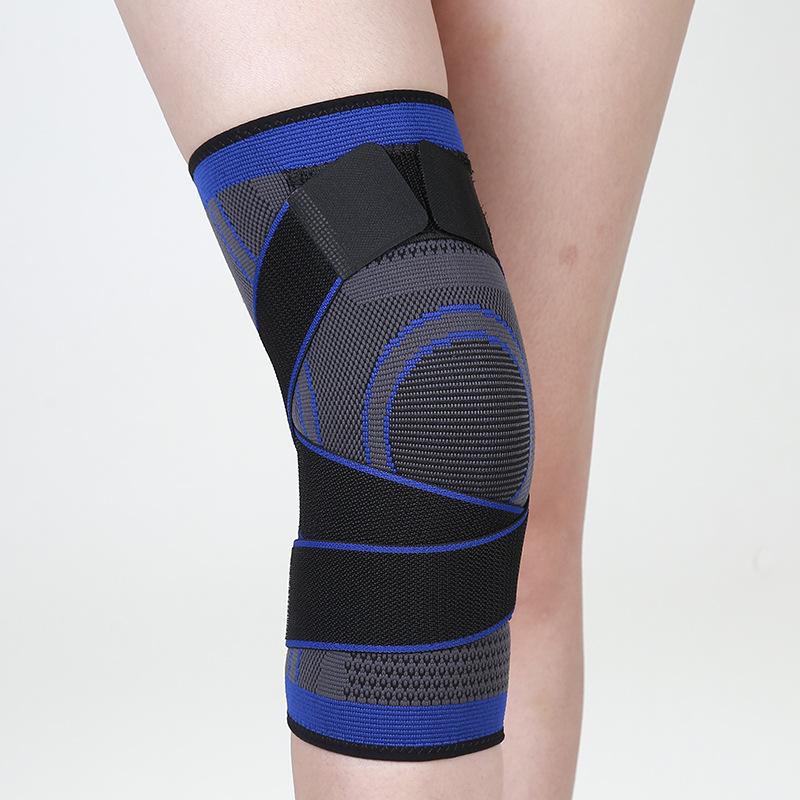 Customizable Sports Knee Pads, Outdoor Pressurized Running, Basketball, Fitness Protectors, Knitted Nylon Bandages, Strap Knee Pads