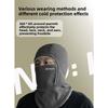 Men's and Women's Autumn and Winter Outdoor Cold Protection, Face and Neck Protection Integrated with Thick Velvet Riding Windproof Face Mask