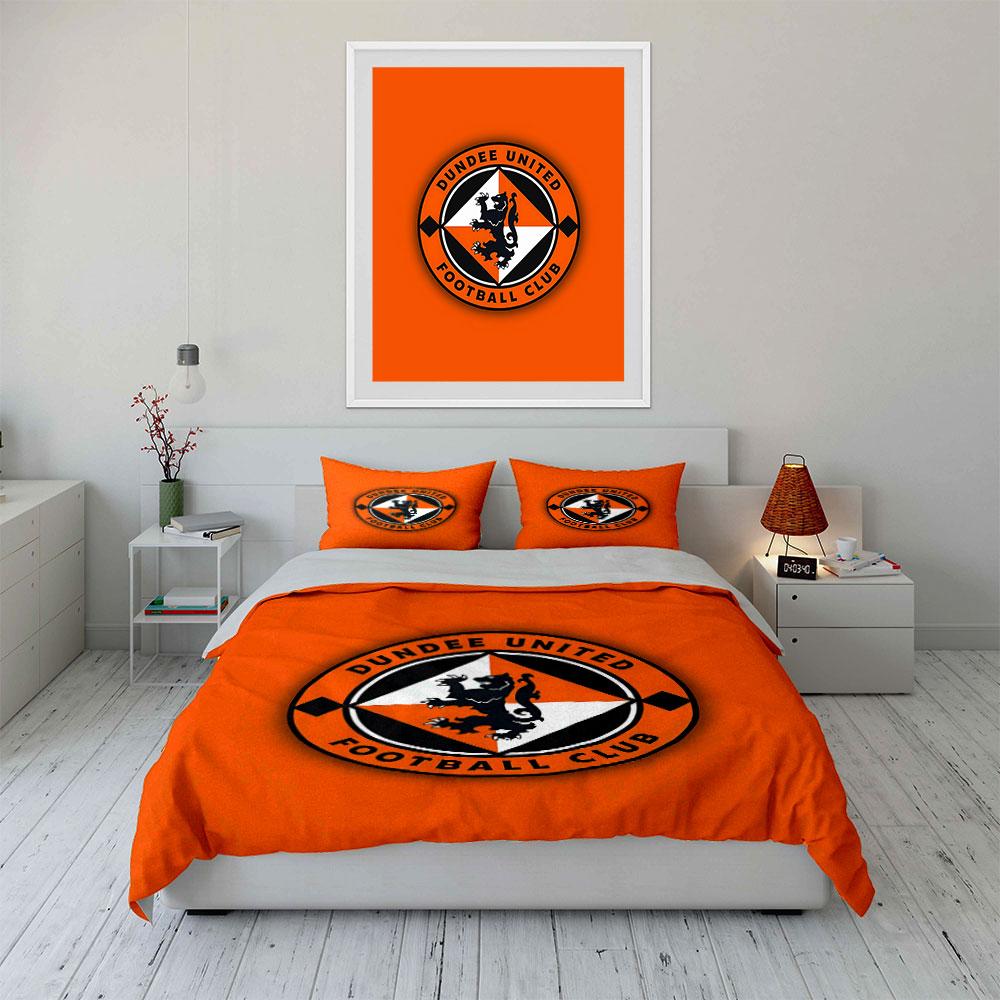 Orange Dundee United Bedding Set Bedding Duvet Cover Set Duvet Cover Pillowcases (1 * Duvet Cover 2 * Pillowcases, Without Duvet Insert)