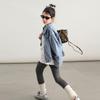 LUSON Girls' Short Washed Denim Jacket