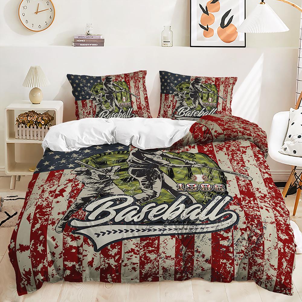 Bett Dreiteiliges Skelett-Set Rose Bettbezug Zweiteiliges Schlafzimmer