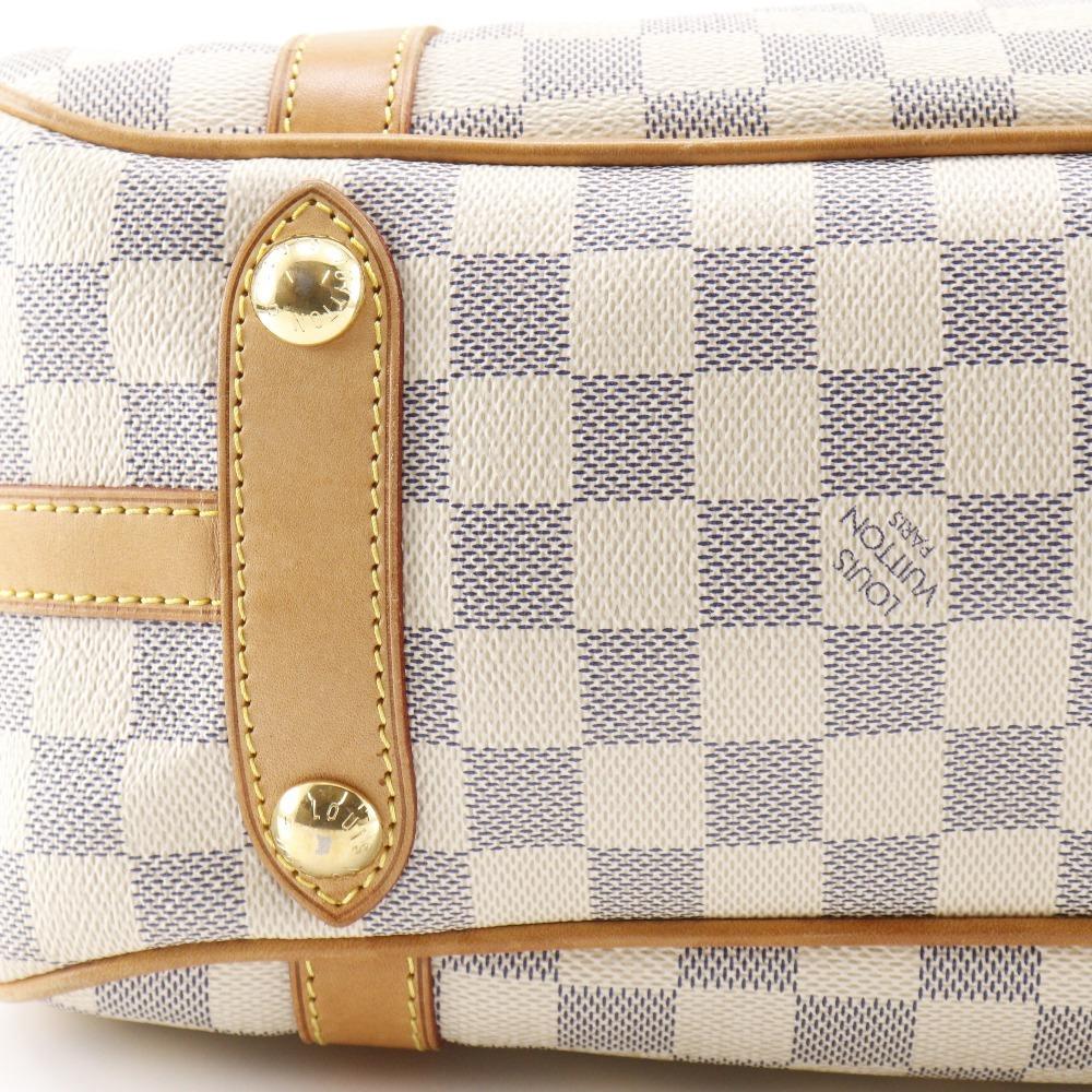 LOUIS VUITTON Stresa GM Tote Bag N42221 White Damier Azur Canvas Women Used
