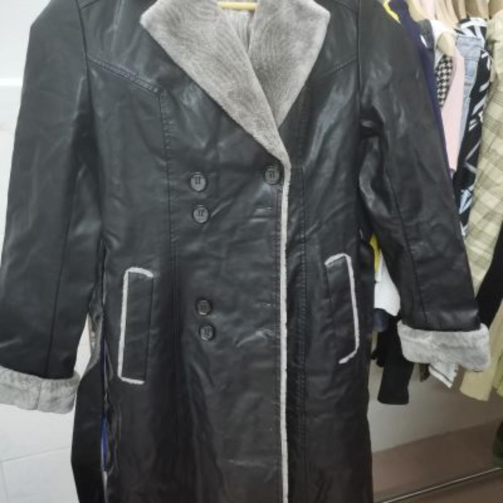 

Куртка средней длины из искусственной кожи с флисовым мехом, утолщенная, корейская версия, тонкий зимний тренчкот XL