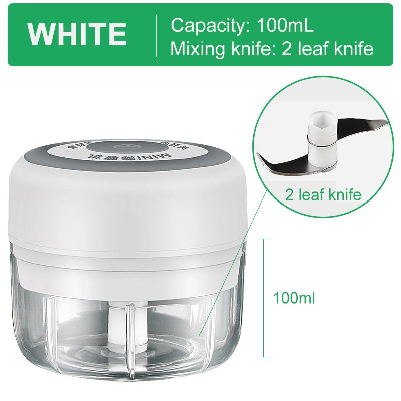 

Мини-дробилка-измельчитель, зарядка через USB 100ml белый