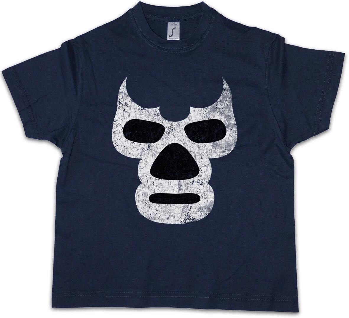 LUCHADOR BLUE DEMON Детская футболка для мальчиков Футболка для мальчиков Борьба Рестлер Мексиканский Мексика Маска 140