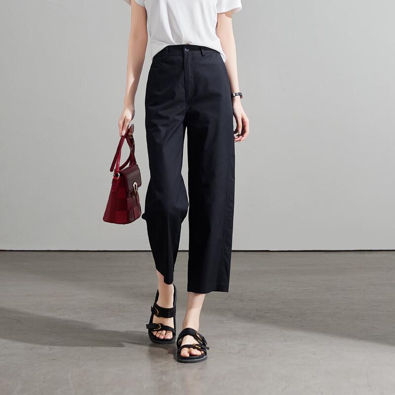 SOFSIL 2026 Summer Women s Cropped Straight Leg Pants 27/M
