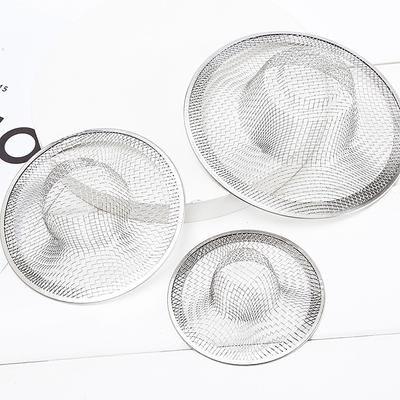 2Pcs Stainless Steel Bathroom Drain Filter Shower Hair Catchers Net Screening