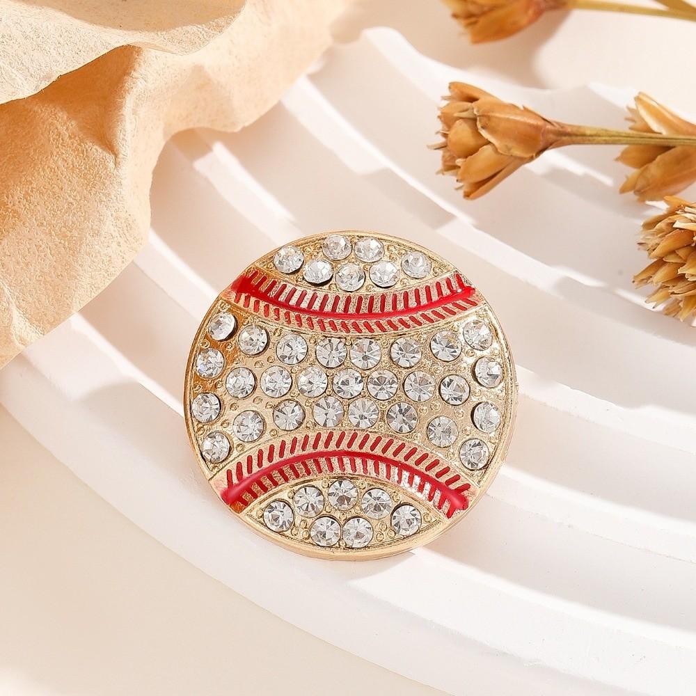 Crystal Rhinestone Rhinestone Brooches Sports Theme Alloy Material Backpack Pins Rhinestone Design Decorative Pins