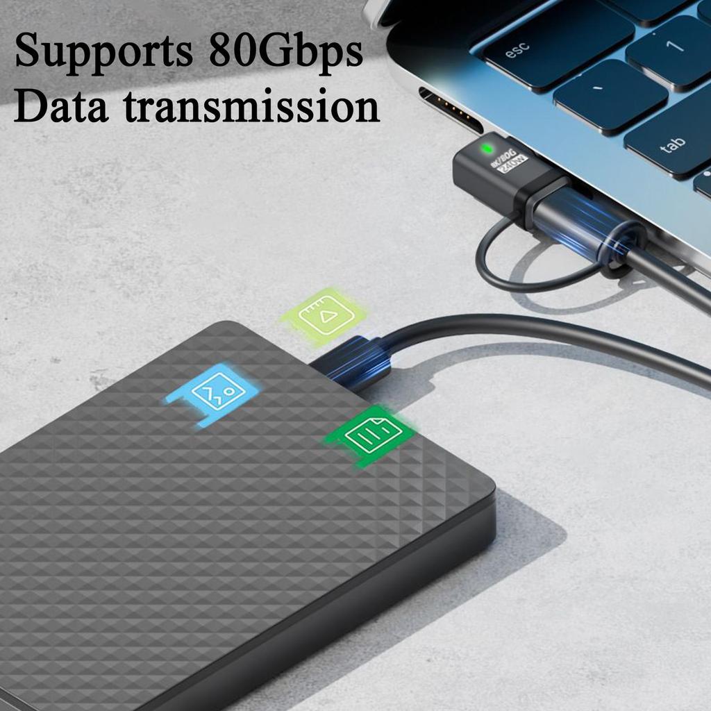 Right Angle USB Adapter USB To Type C Adapter With Anti-Lost Lanyard Cell Phone Connector For Home Offices Tablets Desktops
