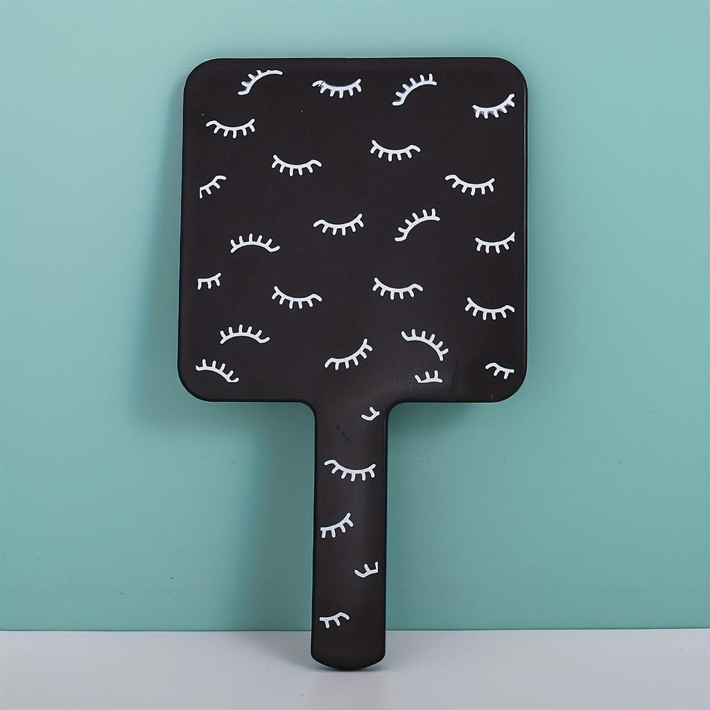 Square Handheld Mirror Carrying Handheld Cosmetic Mirror Student Bathroom Handle Makeup Mirror Portable