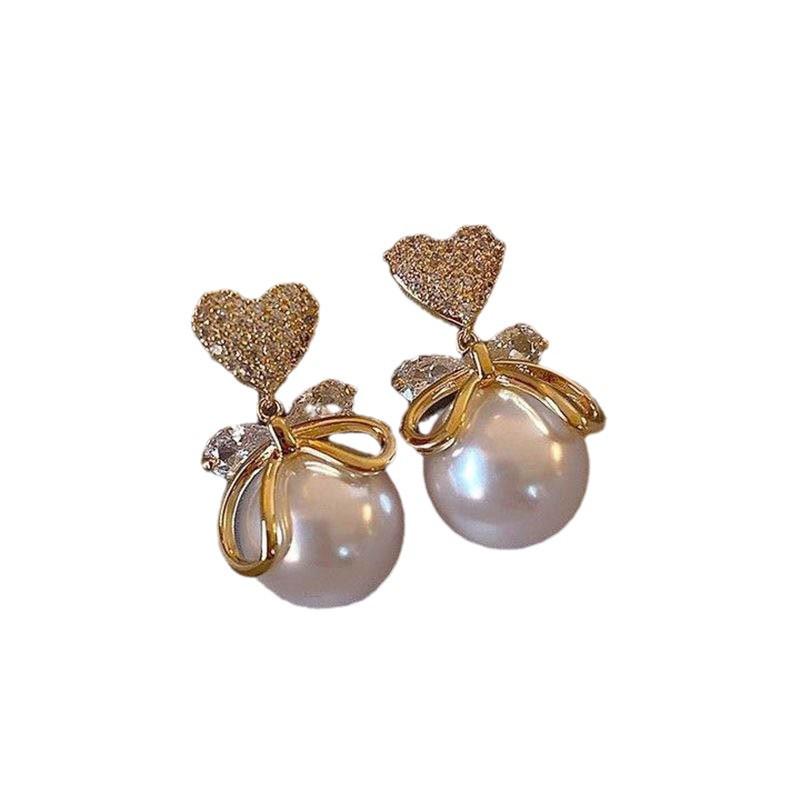 Pearl Earrings for Women - French Retro Design, New 2024 Style, Elegant High-End Jewelry