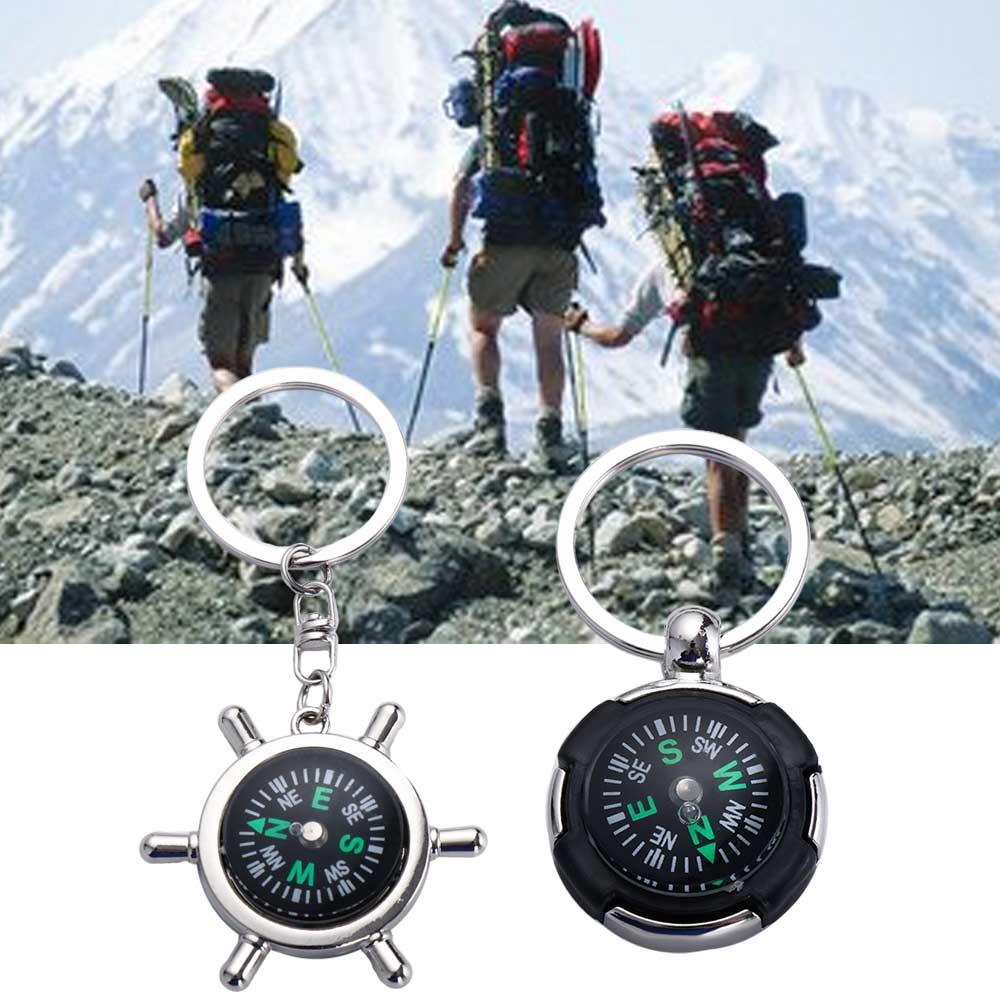 Carabiner Keyring Key Chain Navigator Emergency Wild Compass Keychain Pocket Compass Mini Compass