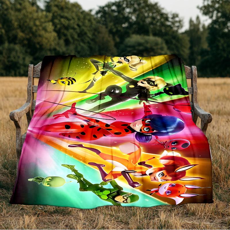 Miraculous Adventures Blanket Flannel Throw for Sofa, Indoor, Camping, Living Room, Office, Chair, And Bed Soft Birthday Gift