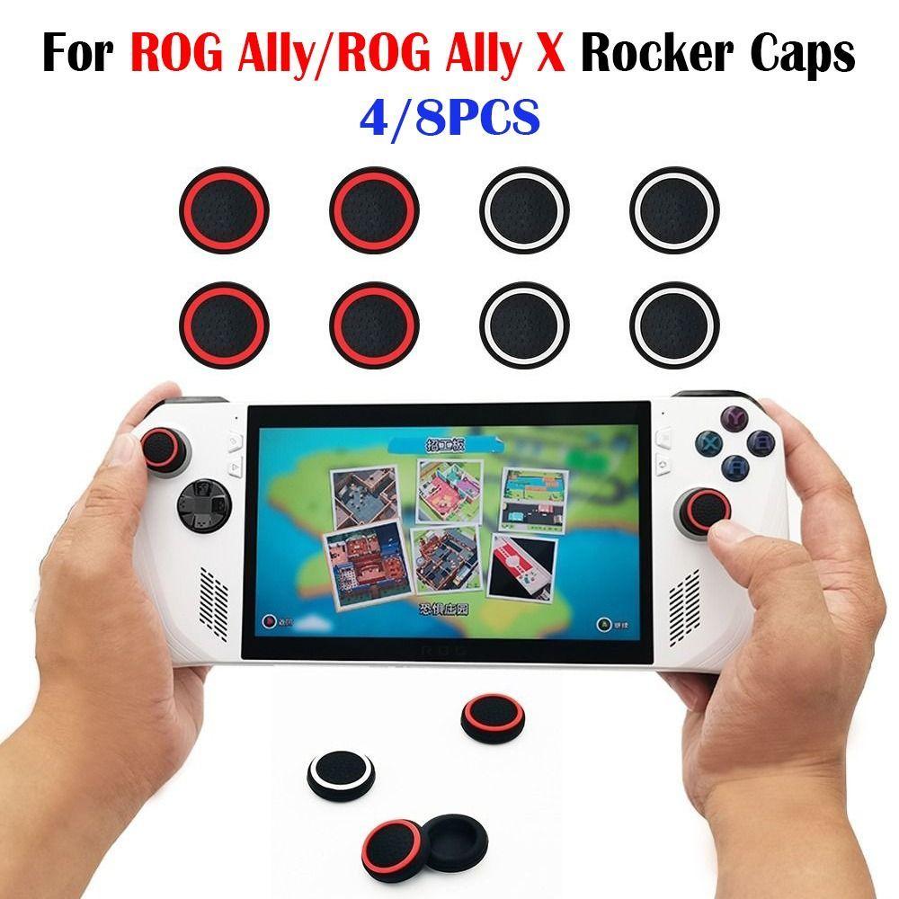 4/8pcs Silicone Rocker Caps Joystick Cover Handheld Game Console Stick Thumb Analog Grip Anti Slip Key Protector for ROG Ally X