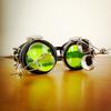 Retro Steampunk Glasses Halloween Cosplay Glasses Steampunk Goggles with Rivets for Carnivals Theme Party