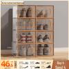 Transparent Foldable Shoe Storage Drawer: Space-Saving Plastic Shoe Organizer