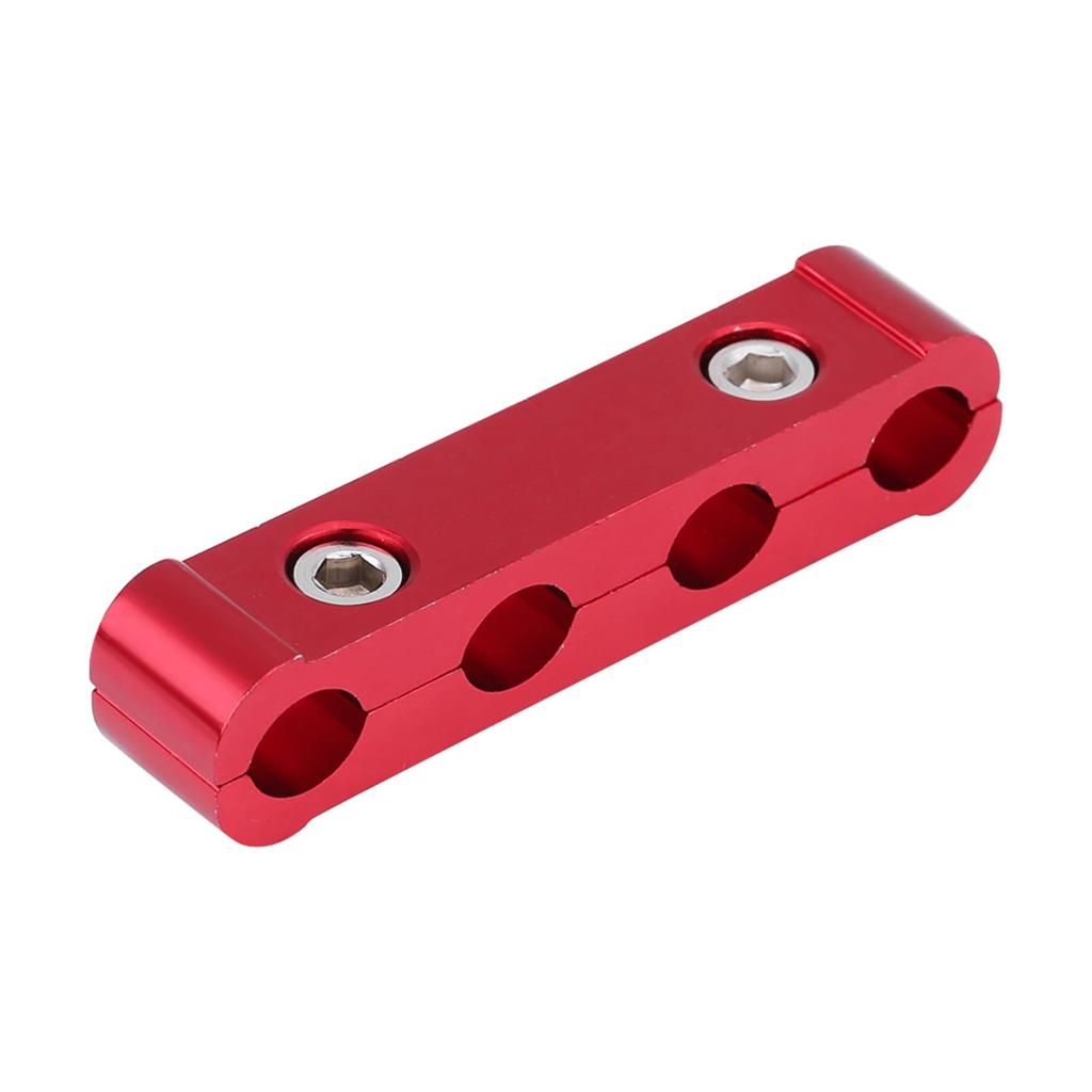 Schlauchabscheider AN8 AN9 AN10 Aluminium Schlauchabscheider Klemme Motor Zündkerzenkabelabscheider Kabelbefestigung Befestigungsmaterial Aufbewahrung (rot)