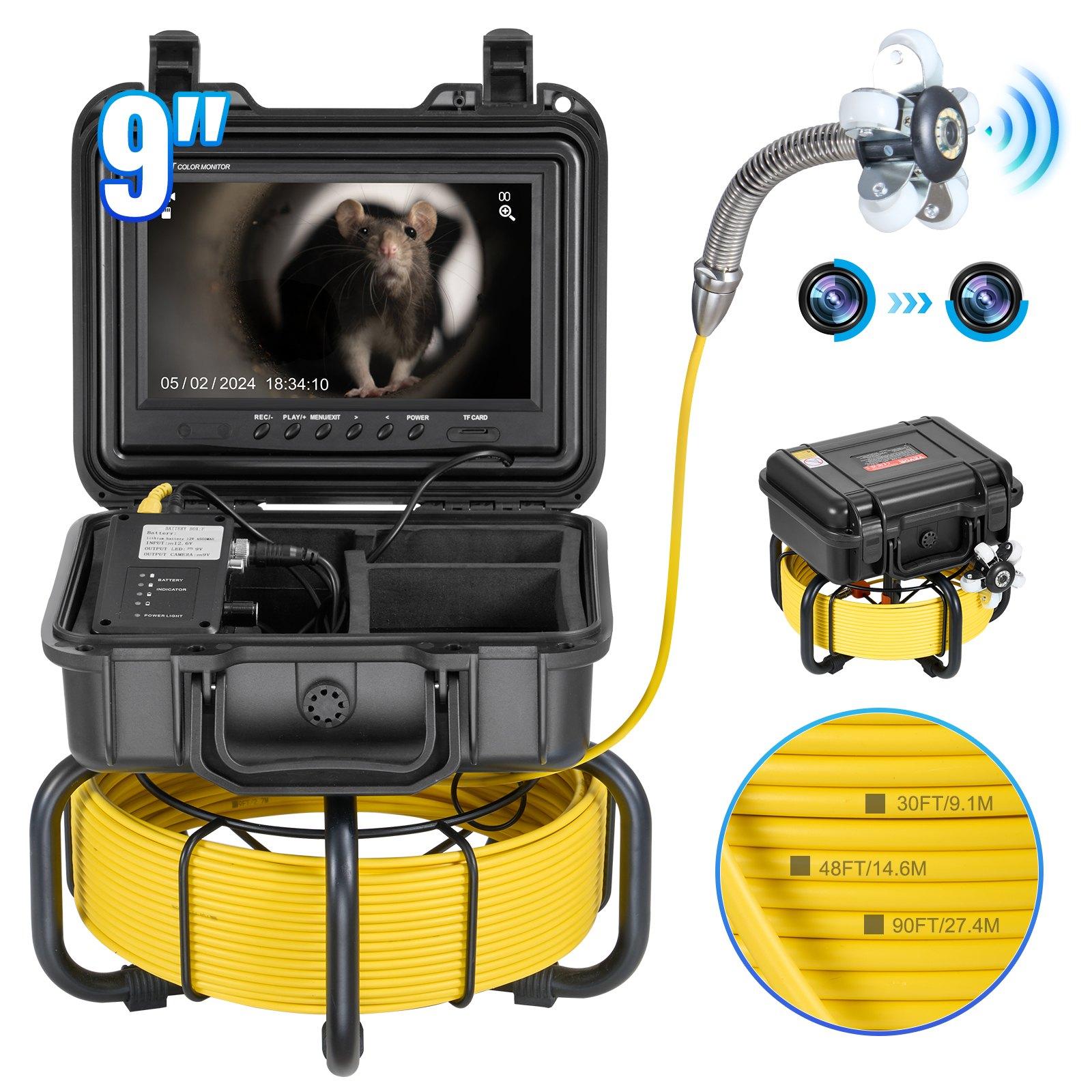 VEVOR Sewer Camera, 165 ft/50m, Self-Leveling