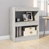 Bookshelf Room Divider Concrete Grey 60x30x72 Cm