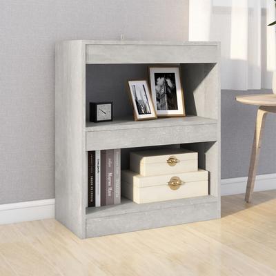 Bookshelf Room Divider Concrete Grey 60x30x72 Cm