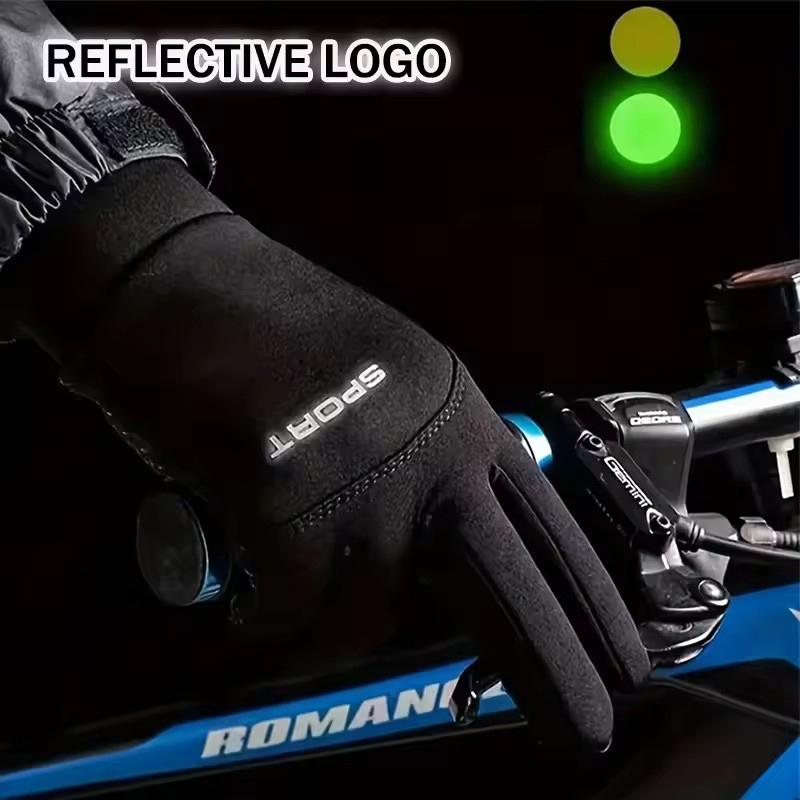 Winter Warm Gloves Touch Screen Windproof Cold-proof Cycling Gloves Men's Women's Outdoor Running Hiking Skiing Gloves Mittens
