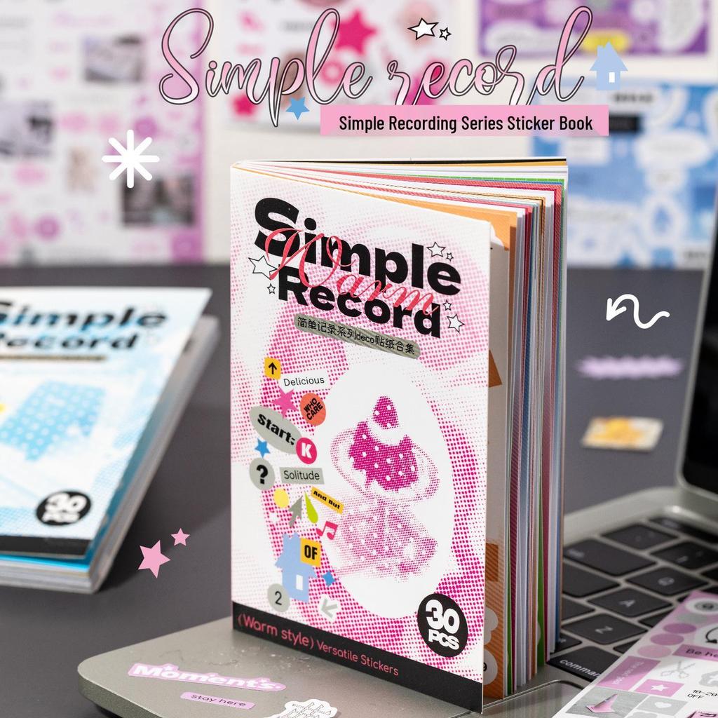 Yuxian Deco Korean-Style Sticker Book: Minimalist English Journal & Phone Decoration
