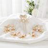 Bridal Hair Accessories Set Gold-Leaf Design for Wedding Dress Decoration